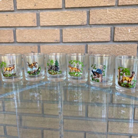 Vintage Reims France Game Hunting Theme Shot Glasses - 6 - Picture 9 of 11